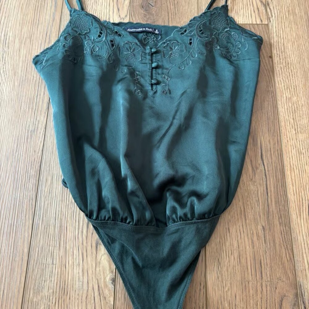 Abercrombie & Fitch Camisole Deep Green Bodysuit XS